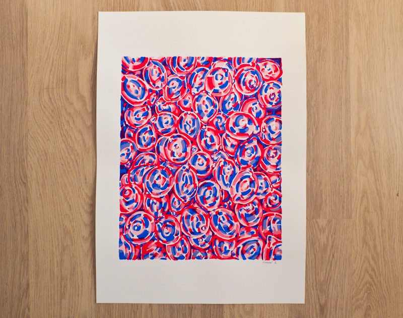 Handmade screen print no.1213