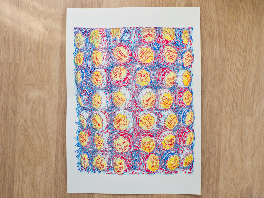 Handmade screen print no.1218