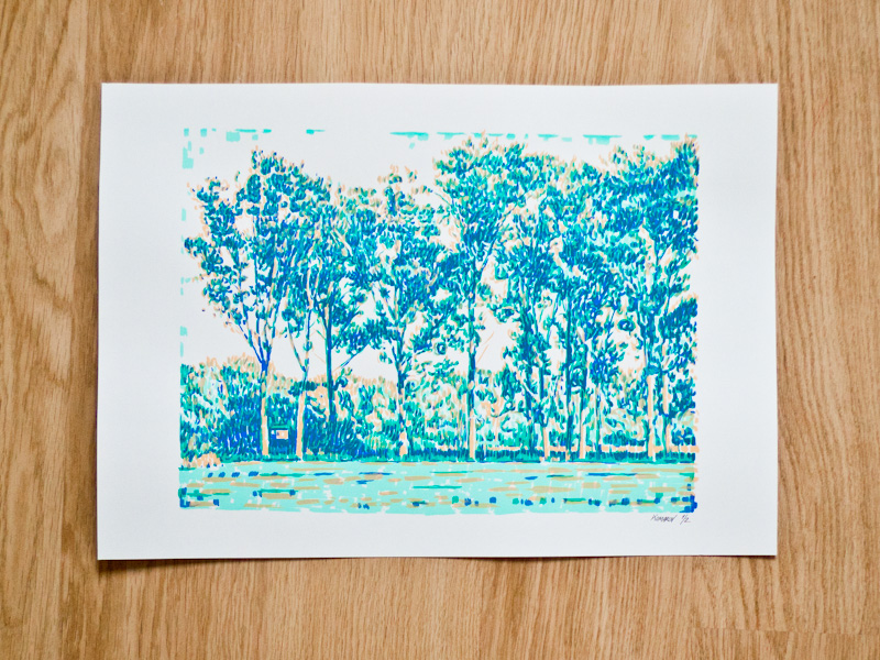 Handmade screen print no.1229