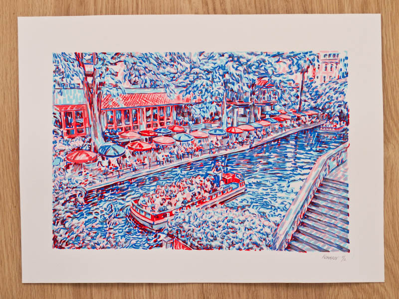 Handmade screen print no.1236