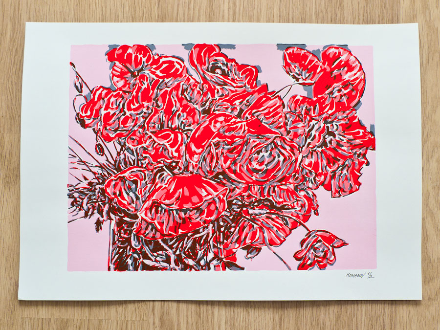 Handmade screen print no.1302