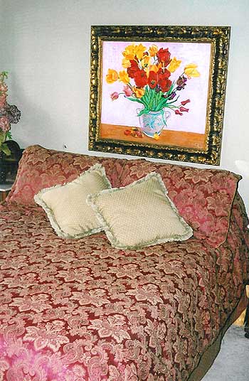 Tulips painting in a home interior