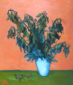 Original oil flower painting no.128