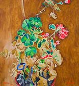 Original oil flower painting no.593