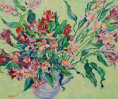 Original oil flower painting no.737